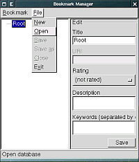 File menu